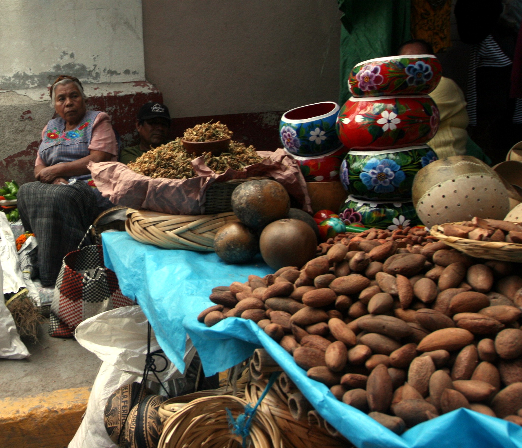 Mercado del dia de muertos en Tlacolula, Cacao